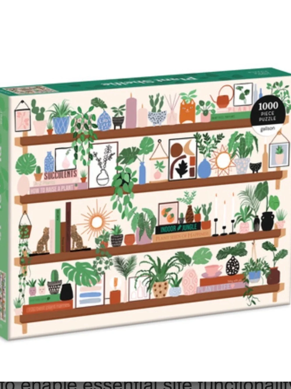 Plant Shelfie 1000-Piece Puzzle - Green & Pink